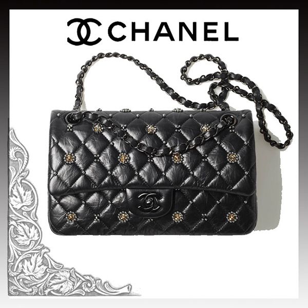 【シャネル コピー】クラシック ハンドバッグ CC クリスタル ブラック A01112B0762194305